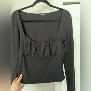 Black long sleeves top, size large